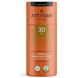 Attitude Mineral Sunscreen Stick SPF 30 - Sonnenschutzstick Orangen...