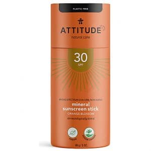 Attitude Mineral Sunscreen Stick SPF 30 - Sonnenschutzstick Orangen...