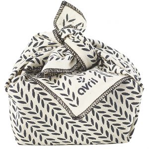 Avril Furoshiki Tuch Feuillage 32 x 32 cm aus Bio Baumwolle