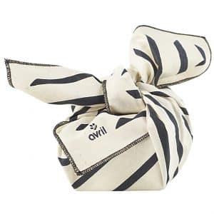 Avril Furoshiki Tuch Zebra 32 x 32 cm aus Bio Baumwolle