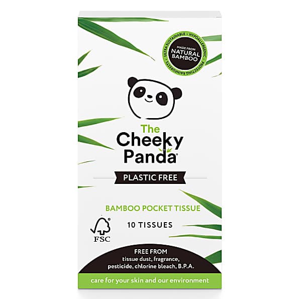 Cheeky Panda Bamboo Pocket Tissues - Plastikfreie Taschentücher aus...