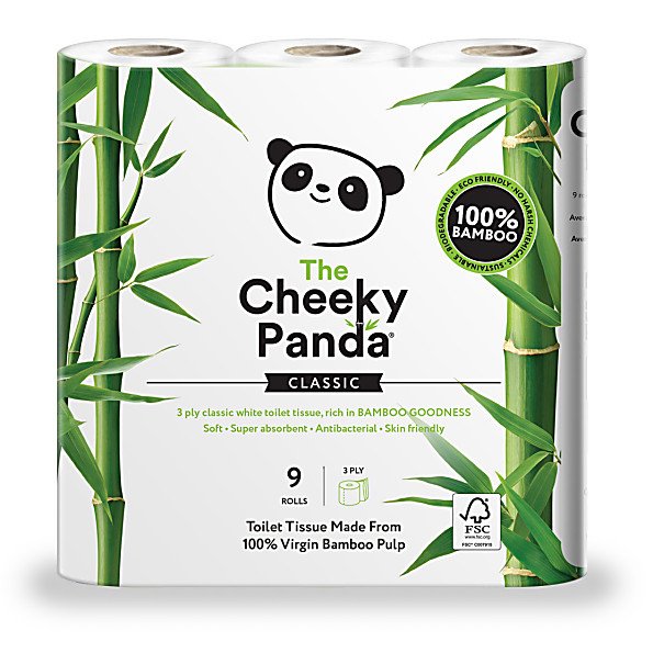 The Cheeky Panda FSC zertifiziertes Toilettenpapier aus Bambus - 9 ...