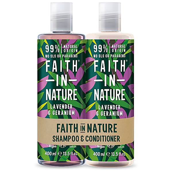 Faith in Nature Lavender & Geranium Doppelpack Shampoo & Haarspülung