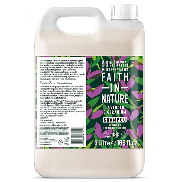 Faith in Nature Lavender & Geranium Shampoo - 5L