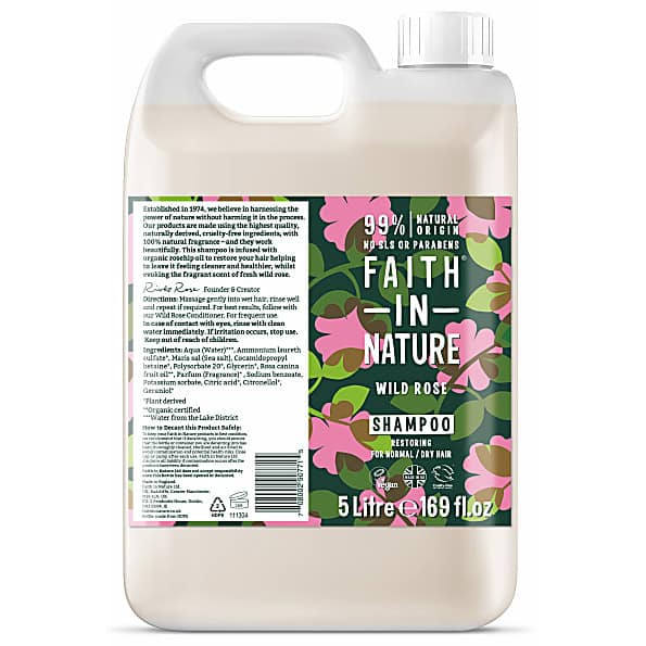 Faith in Nature Wild Rose Shampoo - 5L