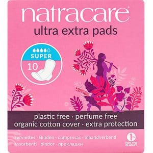 Natracare Ultra Extra Pads Super - 10 Binden aus Bio Baumwolle (Super)