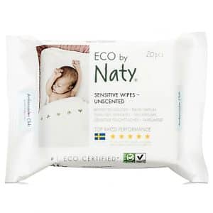 Eco by Naty Sensitive Baby-Pflegetücher - ohne Duftstoffe / Reisepa...