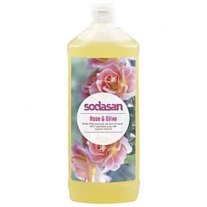 Sodasan milde Pflanzenseife Rose & Olive Nachfüllpackung 1L