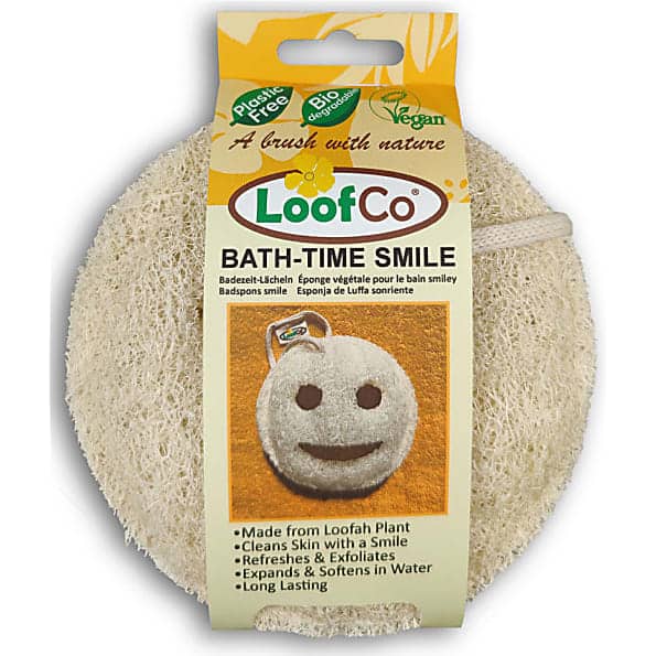 LoofCo Bath-Time Loofah Smile - Badeschwamm aus Luffa