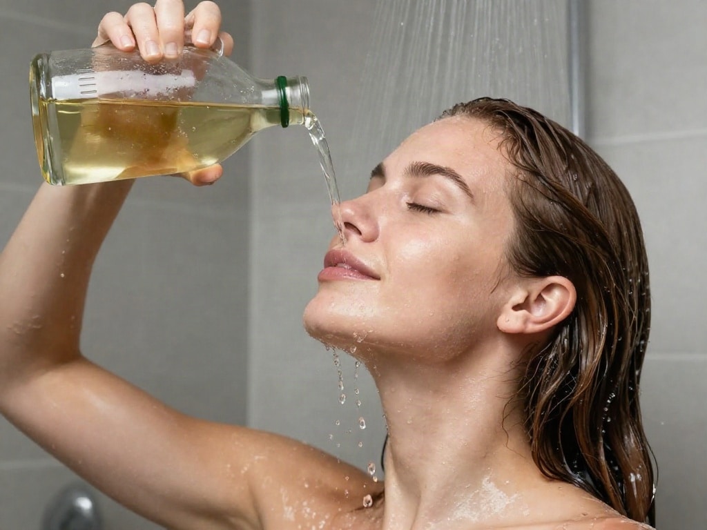saure Rinse Haare